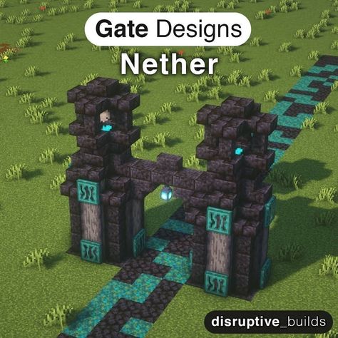 Conduit Minecraft Design, Minecraft Nether Path Design, Warden House Minecraft, Nether Paths Minecraft, Minecraft Basalt Builds, Minecraft Nether Bridge Ideas, Nether Themed Builds, Nether Hallway Minecraft, Minecraft Nether Fortress Ideas