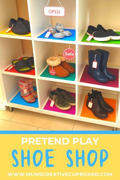 Clothing Store Dramatic Play Preschool, Dramatic Play Clothing Store, Shoe Activities For Toddlers, Dramatic Play Printables Free, Learning Centers Preschool, Math Literacy Activities, Play Shoes, Dramatic Play Themes, Kids Pretend Play