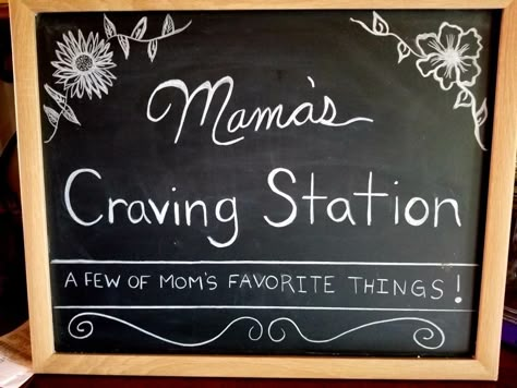 Mommy’s Craving Station, Moms Cravings Table, Baby Shower Stations Ideas, Simple Baby Shower Food, Baby Q Shower Ideas, Farm Baby Shower Theme, December Baby Shower Ideas, Barbecue Baby Shower, October Baby Showers