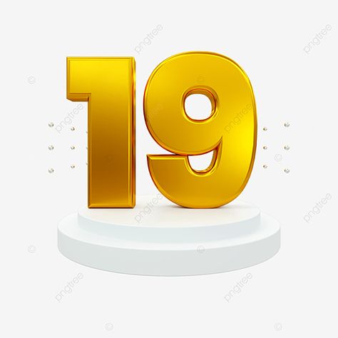 19 Number Design, Number Clipart, Flex Banner Design, Flex Banner, Number 19, 3d Png, Dslr Background, Number Design, Dslr Background Images