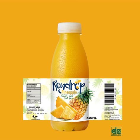 Fruit Juice Brands, Fruit Juice Packaging, Pineapple Drinks, Milk Packaging, Juice Branding, Drinks Packaging Design, Juice Packaging, Bottle Design Packaging, Bottle Label Design