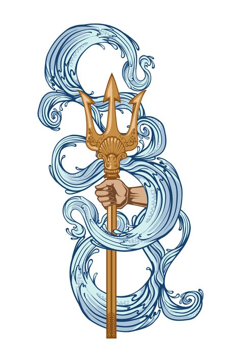 Unalome And Lotus Tattoo, Unalome And Lotus, Poseidon Drawing, Unalome Meaning, Poseidon Symbol, Lotus Tattoo Ideas, Unalome Symbol, Poseidon Trident, Percy Jackson Drawings