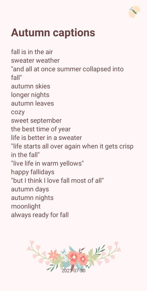 Instagram captions Starbucks Instagram Captions, Preppy Instagram Captions, Autumn Aesthetic Captions, Preppy Captions, Fall Post Captions, Autumn Insta Captions, Starbucks Quotes Instagram, September Instagram Captions, One Liner Captions