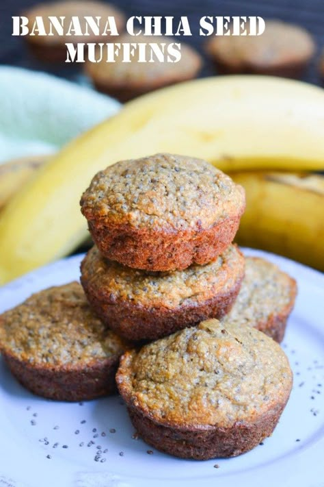 Chia Seed Muffins, Chia Muffins, Brown Bananas, Chia Recipe, Seed Muffins, Chia Seed Recipes, Healthy Food Facts, Zucchini Muffins, Oreo Dessert