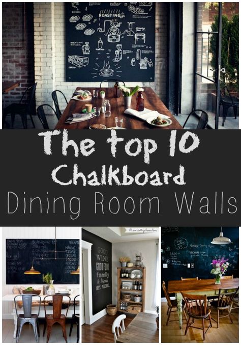 Trend To Love: Dining Room Chalkboard Walls - lizmarieblog.com Manly Living Room Decor, Chalkboard Dining Room, Dining Room Chalkboard, Chalkboard Walls, Chalkboard Wall Bedroom, Mens Room Decor, Wall Trends, Kitchen Chalkboard, Blackboard Wall