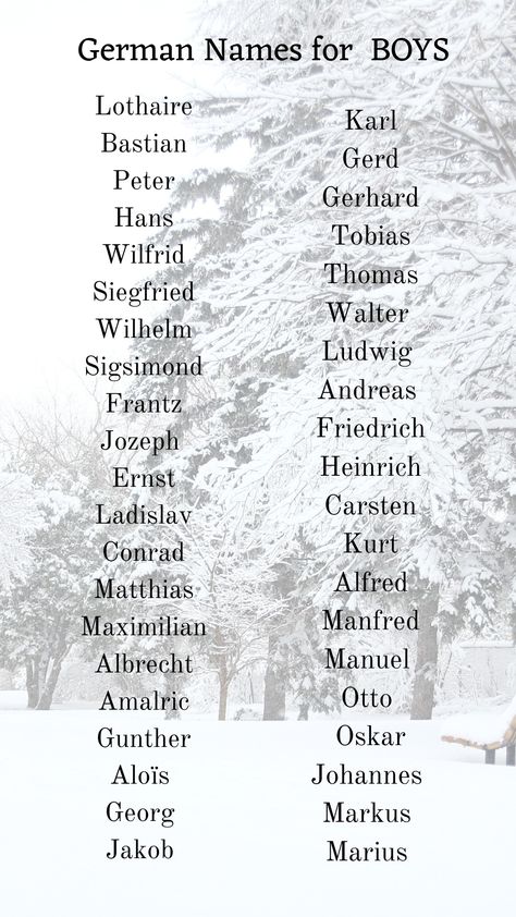 German Last Names For Characters, European Last Names, German Male Names, German Names And Meanings, Russian Male Names, Germanic Names, German Names Boy, Russian Last Names, German Boy Names