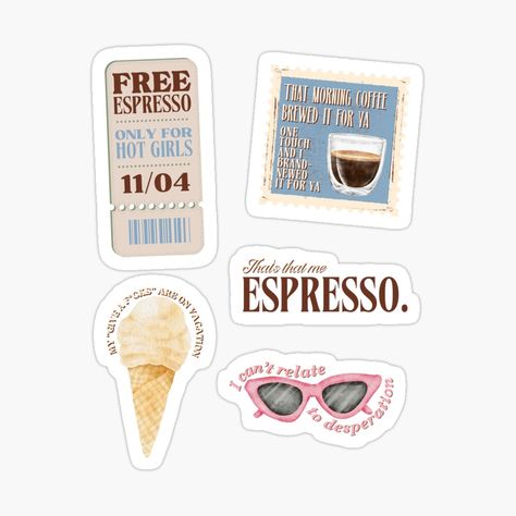 Get my art printed on awesome products. Support me at Redbubble #RBandME: https://www.redbubble.com/i/sticker/sabrina-espresso-pack-by-karma-style/160427475.JCQM3?asc=u Sabrina The Teenage Witch, Sticker Design Inspiration, Cute Laptop Stickers, Collage Phone Case, Making Stuff, Scrapbook Stickers Printable, Stationary School, Coffee Stickers, Phone Stickers