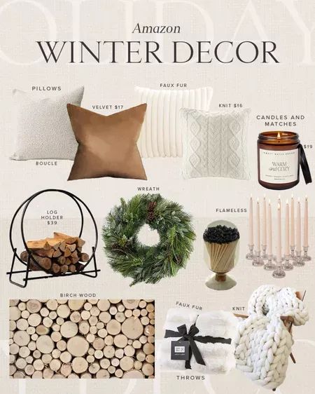 HOME \ winter decor finds from Amazon! Pillows, candles, throws and more! Shop my favorite cozy finds for bedroom and living room! | SBK Living Cozy Winter Home Decor, Christmas Living Room Pillows, Winter Pillow Combinations, Winter Pillows Living Rooms, Winter Couch Pillows, Green Accent Pillows Living Room Winter, Cozy Winter Bedroom Ideas, Winter Decor After Christmas, Winter Throw Pillows Couch