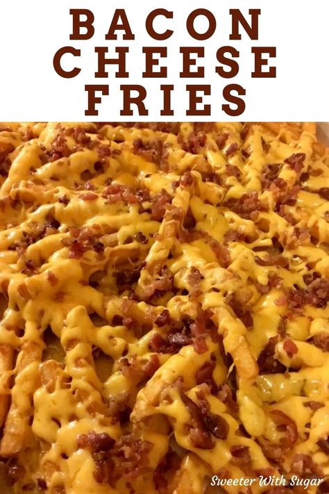 Side For Burgers, Bacon Side Dishes, Cheese Fries Recipe, Bacon Cheese Fries, Frozen Fries, French Fries Recipe, Fast Dinner Recipes, Cheese Fries, Sweet Snacks Recipes