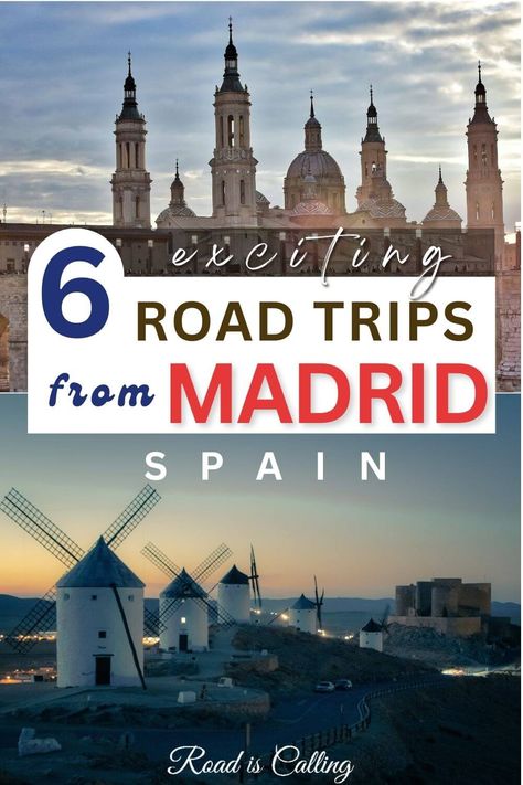 Incredible road trips from Madrid Day Trips From Madrid, Spain Honeymoon, Spain Travel Outfits, Ireland Honeymoon, Europe Honeymoon, Madrid Travel, Europe City, Spain Travel Guide, Austria Travel