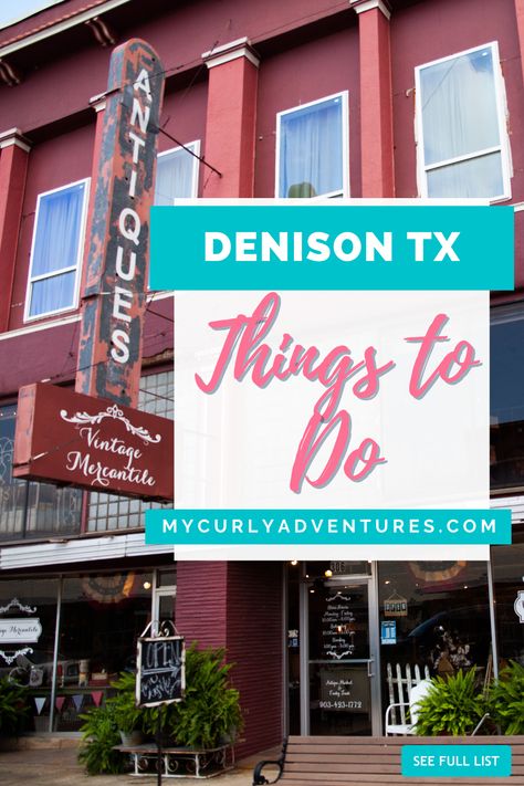 Denison is a treasure trove of cute boutiques and vintage shops! Some of my favorite vintage shopping was in Denison, and the prices were great! Travel Texas | Texas Travel | USA Travel Texas | Best Places to Travel in Texas | Fun Places to Travel in Texas | Travel in Texas | Texas Travel Places to Visit | Travel in Texas Vacations | Texas Travel Weekend Getaways | Things to Do in Denison Texas | Fun Things to Do in Denison Texas | Fun Places To Travel, Dragon Fruit Bowl, Texas Travel Weekend Getaways, Denison Texas, Texas Weekend Getaways, Wine History, Travel Places To Visit, Unique Burgers, Travel Texas