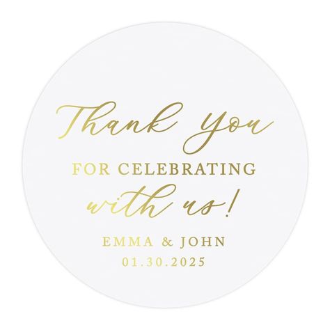 Show your appreciation to your guests with these beautiful custom wedding stickers! #wedding #thankyou . #Diy_Wedding_Planner #Personalized_Wedding_Stickers #Stickers_Wedding #Clear_Vinyl_Stickers Diy Wedding Planner, Personalized Wedding Stickers, Clear Vinyl Stickers, Stickers Wedding, Wedding Stickers Labels, Wedding Personalized, Wedding Favor Stickers, Engagement Parties, Wedding Labels