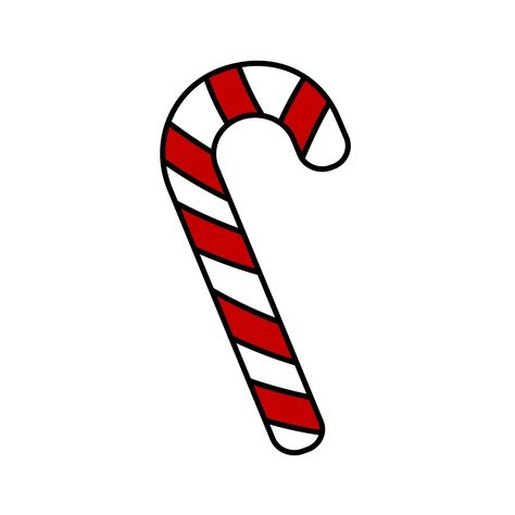 Candy Cane Drawing, Cane Drawing, Candy Stick, Cane Stick, Candy Sticks, Stick Art, Drawing Vector, White Candy, Candy Cane