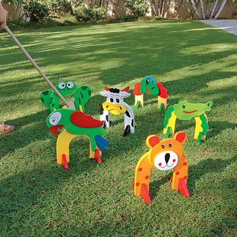 cute croquet <3 Outdoor Kids Play Area, Wood Games, Outdoor Toys For Kids, Yard Games, Backyard Games, Kids Party Games, Backyard Fun, Outdoor Toys, Outdoor Kids