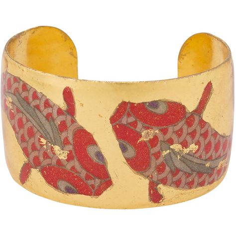 Evocateur Koi Fish Cuff (5,755 MXN) ❤ liked on Polyvore featuring jewelry, bracelets, gold, wide bangle, handcrafted jewelry, hand crafted jewelry, evocateur jewelry and leaves jewelry Leaves Jewelry, Creative Fashion Photography, Fish Jewelry, Bracelets Gold, Cuff Jewelry, Gold Fish, Jewelry Hand, Gold Leaves, Gold Hand