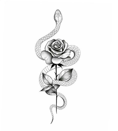 Snake And Rose Tattoo Design, Snake And Rose Tattoo, Feminine Thigh Tattoos, Underarm Tattoo, Medium Tattoos, Underboob Tattoo Designs, Cobra Tattoo, Ocean Tattoo, Serpent Tattoo