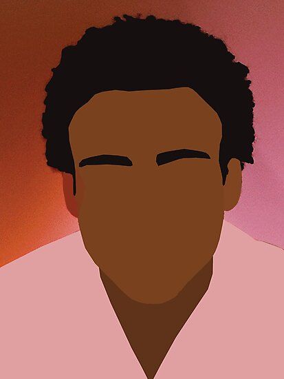 Childish Gambino Drawing, Childish Gambino Because The Internet, Childish Gambino Poster, Sketchbook Idea, Because The Internet, Red Bone, Rapper Art, Minimalist Posters, Collage Ideas