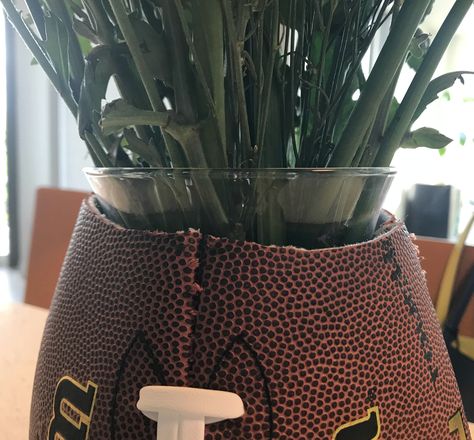 Football Centerpieces, French Twists, Football Themes, French Twist, Tom Brady, Wine Bag, Superbowl Party, Twist, Diy Projects