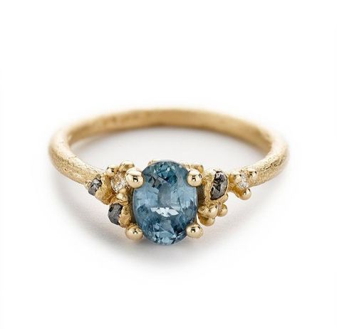 Organic Engagement Rings, Budget Engagement Rings, Rings Sets, Unusual Engagement Rings, Yellow Gold Cocktail Ring, White Diamond Ring, Gold Cocktail Ring, Grey Diamond, Antique Diamond