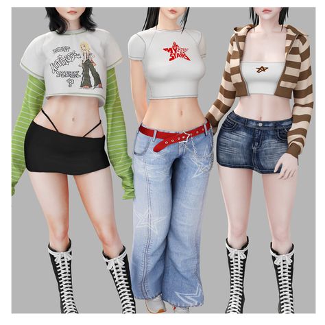 Basic girl set | Patreon Sims 4 Cc Bratz Clothes, Sims 4 Cc Clothes Baddie, Cc Eyes, Baddie Dresses, Sims Clothes, Cc Clothes, The Sims 4 Packs, Basic Girl, Free Sims