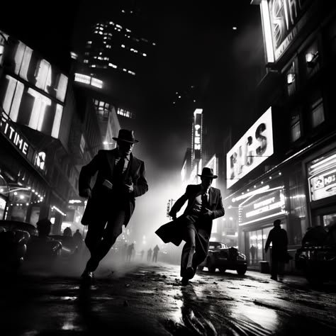 a scene from sin city movie, [a cop is foot chasing a thief in the middle of times square at 1929], black and white noir scene inspired in frank millers sin city movie film by robert rodriguez, high contrast film Future Noir Aesthetic, Black And White Movie Stills, Black And White Movie Scenes, Sin City Aesthetic, Film Noir Aesthetic, Film Noir Detective, Sin City Movie, Detective Noir, Noir City