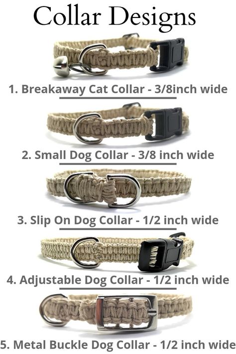 Macrame Cat Collar Diy, Macrame Collar Dogs, Macrame Cat Collar, Macrame Pet Collar, Macrame Dog Collar, Dog Leash Diy, Carillons Diy, Paracord Bracelet Patterns, Paracord Bracelet Tutorial