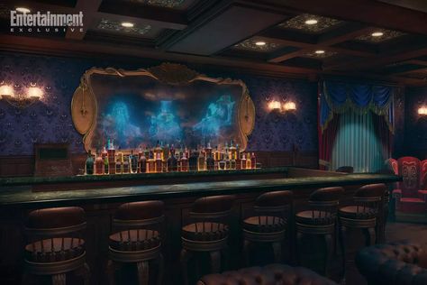 Disney reveals Haunted Mansion bar on new Treasure ship Mansion Bar, Disney Treasure, Disney Cruise Ships, Splash Zone, Disney Treasures, Disney Imagineering, The Haunted Mansion, Cruise Liner, Disney Sea