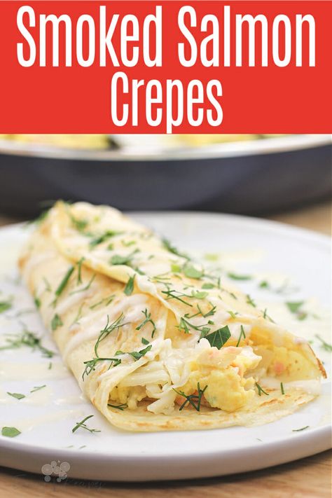 Savory Crepe Recipe Filling, Creole Breakfast, Savory Breakfast Crepes, Seafood Crepes Recipe, Smoked Salmon Crepes, Best Savory Crepe Recipe, Chicken And Asparagus Crepes, Seafood Crepes, Savory Crepes Filling