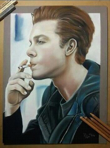 Cameron Monaghan. Ian Gallagher. Fan's draw Shameless Drawings, Shameless Show, Ian Gallagher, Ian Shameless, Noel Fisher, Mickey And Ian, Ian And Mickey, Jerome Valeska, Cameron Monaghan