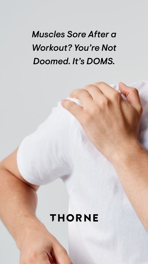 Are you sore for several days after a strenuous workout? It might be delayed-onset muscle soreness, or DOMS, which can occur 8-12 hours after a strenuous or intense workout and peak 2-3 days later. How can you manage DOMS? Research suggests foam rolling for 20 minutes post-workout can help, as can massage therapy. The antioxidants in fruit juice can also ease muscle soreness and improve post-exercise recovery time. Check out Thorne’s Take 5 Daily blog for more tips. Exercise Recovery, Delayed Onset Muscle Soreness, Tiger Balm, Muscle Soreness, Foam Rolling, Post Workout Recovery, Health Planner, After Workout, Hair Up Styles