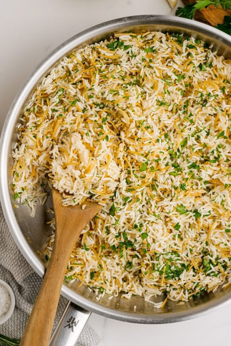 Greek Rice Pilaf, Basmati Rice Pilaf, Easy Rice Pilaf, Herbed Rice, Greek Rice, Protein Options, Rice Pilaf Recipe, Pilaf Recipe, Pilaf Recipes