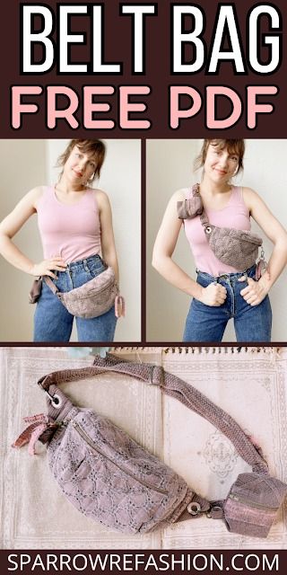 Hip Bag Pattern Free, Cross Body Bag Pattern Free, Hip Bag Pattern, Sparrow Refashion, Fanny Pack Pattern, Cross Body Bag Pattern, Crossbody Fanny Pack, Dress Sewing Patterns Free, Coin Purse Keychain