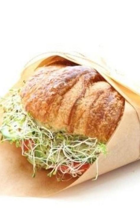 Cool Croissant Sandwich Veggie Croissant Sandwich, Cold Croissant Sandwiches, Croissant Sandwich Party, Sandwich With Sprouts, Crossaint Sandwich, Pesto Sandwich, Vegetable Appetizers, Croissant Sandwich, Sliced Avocado