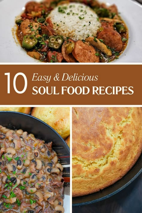 Soul Food Recipes Southern, Southern Side Dishes Soul Food, Easy Soul Food Recipes, Southern Food Deep South, Chitlins Recipe Soul Food, Recipes Black People, Soul Food Recipes African American, Southern Comfort Food, Southern Food