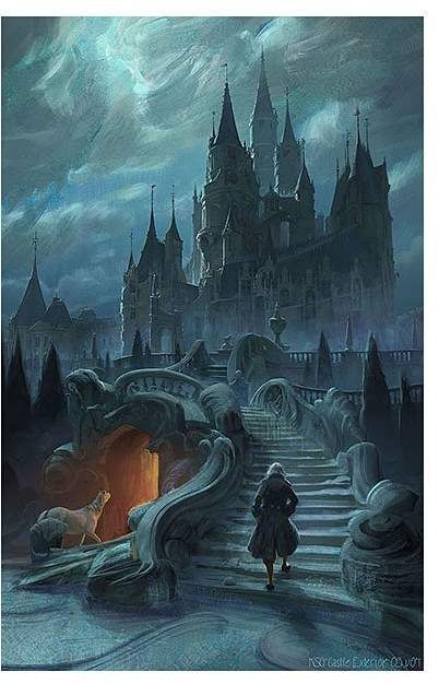 Beauty and the Beast Castle Exterior Canvas Beast Concept Art, Concept Art Landscape, Castle Exterior, Beast's Castle, Shop Disney, Dark Castle, Concept Art World, Images Disney, رعب نفسي