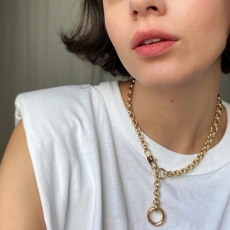 Laura Lombardi on Instagram: “@silviacristescu in Rina Necklace ☁️” Laura Lombardi, Layered Chain Necklace, Angel Necklace, Statement Choker, Layered Chains, Fine Jewelry Designers, Black Heart, Round Earrings, Just Amazing