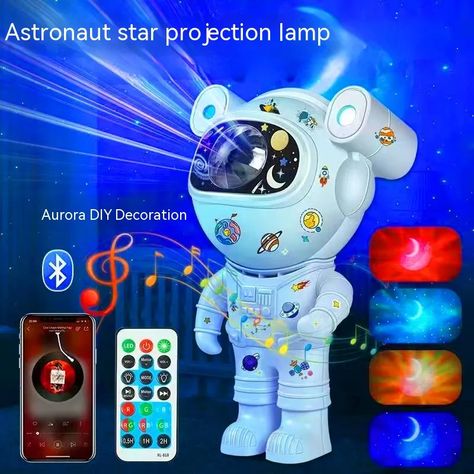 New Aurora Astronaut Nebula Decorative Vortex Projector Aurora Lamp, Diy Projector, Nebula Galaxy, Galaxy Lights, Bedroom Ambiance, Star Projector, Projector Lamp, Novelty Lighting, Star Diy