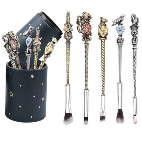 Upgraded Metal Makeup Brush Set, Wizard Wand Makeup Brushes Set for Women Magic Eye Shadow Eyeliner Blending Lip Brush with Brushes Holder, Gifts for Girls Women Check more at https://uk.productsoffer.in/upgraded-metal-makeup-brush-set-wizard-wand-makeup-brushes-set-for-women-magic-eye-shadow-eyeliner-blending-lip-brush-with-brushes-holder-gifts-for-girls-women/ Hogwarts Decor, Metal Makeup, Eye Shadow Eyeliner, Shadow Eyeliner, Wizard Wand, Makeup Brushes Set, Basic Makeup, Magic Eyes, Lip Brush