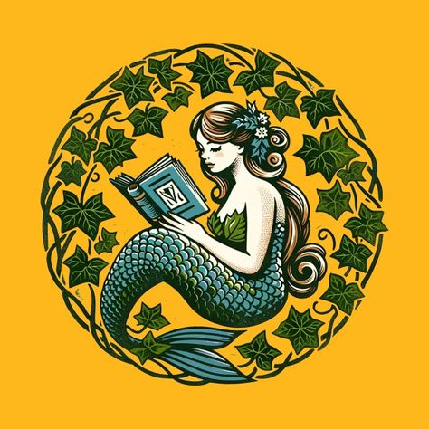 Reading Mermaid - Reading Mermaid - T-Shirt | TeePublic Mermaid Reading A Book, Reading Mermaid, Mermaid Reading A Book Tattoo, Sea Life, Mermaid, Books To Read, Reading, Books, T Shirt