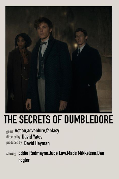 Fantastic Beasts Movie Poster, Fantastic Beasts Dumbledore Secrets, Fantastic Beasts The Secrets Of, The Secrets Of Dumbledore Poster, Fantastic Beasts Secrets Of Dumbledore, Fantastic Beasts Poster, Eddy Redmayne, Movie Polaroids, Fantastic Beasts Book