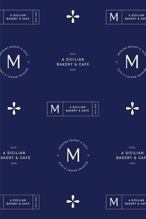 Submarks to support the Messina brand. #logo #design #branding #brand #identity #brandmark #submark #bakery #cafe #messina #sicilian #italian #minimal Submarks Logo, Branding For Bakery, Submark Logo Ideas, Modern Cafe Branding, Luxury Cafe Branding, Bakery Cafe Logo Ideas, Italian Bakery Logo, Italian Logo Design, French Cafe Branding