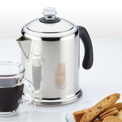 Farberware Farberware 8-Cup Classic Yosemite Stovetop Coffee Maker Camping Coffee Maker, Coffee Percolator, Coffee Urn, Pod Coffee Makers, French Press Coffee Maker, Percolator Coffee, Camping Coffee, Coffee Brewer, Gourmet Coffee