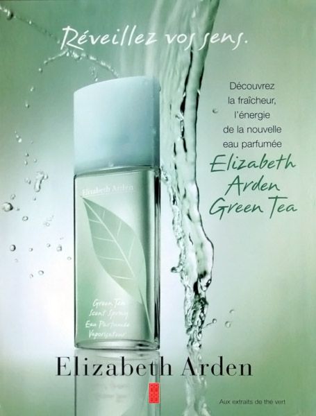 Green Tea by Elizabeth Arden Elizabeth Arden Perfume, Elizabeth Arden Green Tea, Perfume Ad, Window Dressing, Perfume Lover, Blog Images, Elizabeth Arden, Vintage Ads, Voss Bottle