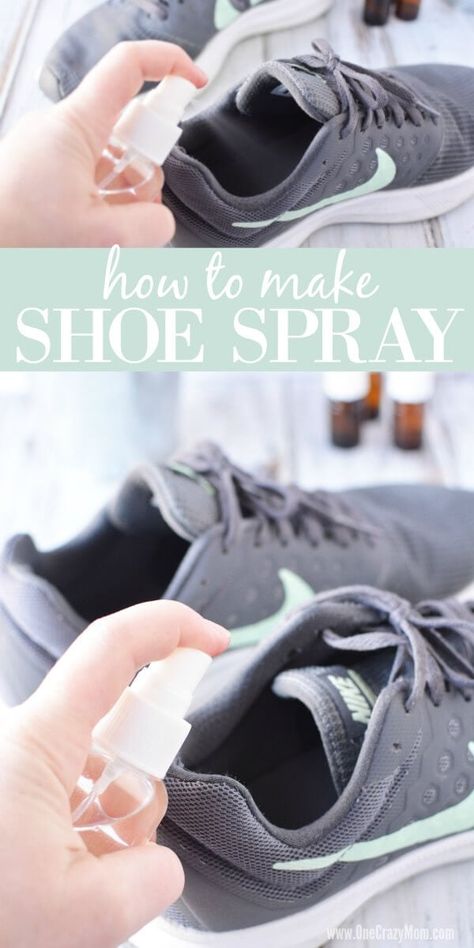 This easy DIY Shoe Deodorizer Spray works to get rid of yucky shoe odors. Learn how to make shoe spray for odor that is quick and easy. This is the best shoe odor spray. Shoe spray is very inexpensive to make. Try shoe odor spray and you will love how it works. Shoe odor eliminator is amazing! Diy Shoe Deodorizer, Odor Eliminator Diy, Natural Shoe Deodorizer, Smelly Underarms, Deodorizer Spray, Shoe Deodorizer, Shoe Spray, Stinky Shoes, Smelly Shoes