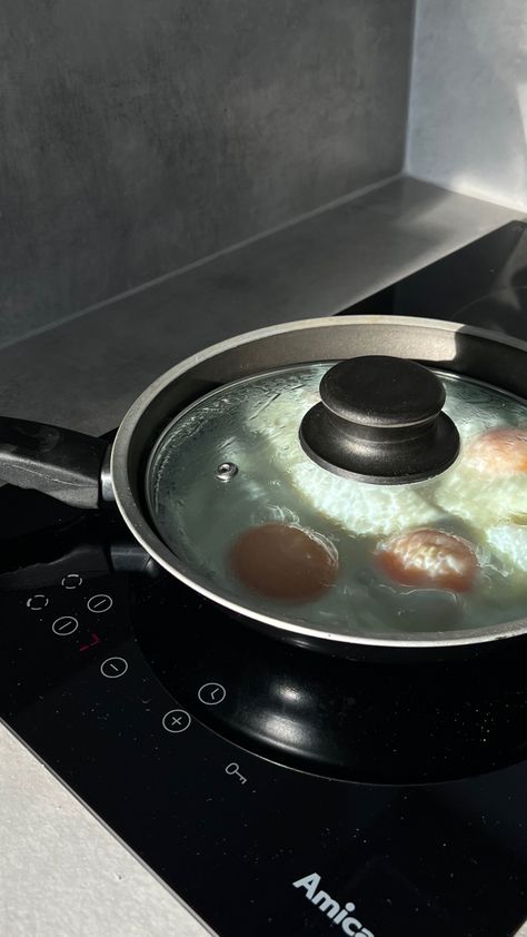 Eggs cooking #eggs #breakfast #aesthetics #food #cooking #cook #cookaesthetics #pan #frying #morning #routine #morningroutine #lifestyle Cooking Breakfast Aesthetic, Pan Aesthetic, Freida Mcfadden, Aesthetics Food, Cooking Eggs, Pan Photo, Aesthetic Foods, Pan Frying, Eggs Breakfast