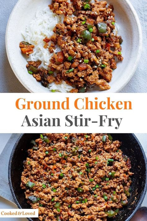 Asian Ground Chicken Stir-Fry  Recipe (Easy, Only 20 Minutes!) Asian Ground Chicken, Ground Chicken Stir Fry, Ground Chicken Recipes Easy, Carrots Recipe Healthy, Recipes With Oyster Sauce, Honey Soy Chicken Wings, Ground Chicken Recipes Healthy, Chicken Stir Fry Recipe, Chicken Mince