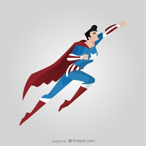 Side view of flying superhero Free Vector Superman Flying Pose, Super Hero Illustration, Super Hero Flying, Flying People, Superhero Logo Templates, Superhero Flying, Flying Superhero, Superhero Poses, Superhero Pictures