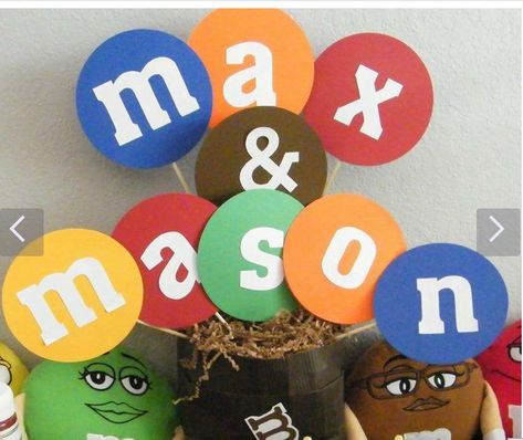 M And M Party Theme, M&m Centerpiece Ideas, M&m Theme Birthday Party, M&m Themed Party, M&m Party Decorations, M And M Birthday Party Ideas, M&m Theme Party Ideas, M&m Decorations Party, M M Party Ideas Decorations