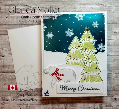 Craft Room Stamper: Time For Some Cuteness With The Beary Cute Stamp Set, Coordinting Punch and Designer Paper! A video tutorial for you on how to create a Quick and Easy Christmas Card. Snow Christmas Cards, Beary Cute, Bear Card, Wink Of Stella, Designer Paper, Stampin Up Christmas, Christmas Stamps, Card Tutorials, Animal Cards