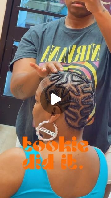 TOOKIE DID IT on Instagram: "CLIENT: Give me a STAR & Zig Zags  ME: ok  Go Watch me braid on my TikTok‼️👉🏽 tookiedidit_  🔥#tookiedidit #thebraidedbaldhead #braidedbaldie   STYLE👉🏽 CORNROWS> BRAIDED BALDIE   HAVE YOU BOOKED YET???? ⬇️⬇️⬇️ Link in bio  🔥ALL PRODUCTS AVAILABLE! Online at tookiedidit.com🔥 #tookiediditsalon   PRODUCT👉🏽POLISH’T BRAID GEL PRODUCT👉🏽SWOOP’T EDGE CONTROL PRODUCT👉🏽FINISH’T HAIR FOAM  For more content like this follow @tookiedidit   LINK IN BIO  • @tookiedidit  @tookiedidit  @tookiedidit   #tookiedidmyhair #labraids #labraider #bohoknotlessbraids #braidsla #knotlessbraids #bohemianbraids #boxbraidsla #designbraidsla #crisscrossbraids #feedingbraidsla #knotlessbraidsla #stitchbraidsla #zigzagbraids #tribalbraidsla #braids #lasvegasbraider  #cornrowsla #bra Zip Zag Braids, Braids Zig Zag Part, Zig Zag Cornrows Braids, Zig Zag Part, Braid Gel, Hair Foam, Alicia Keys Braids, Black Women Short Hairstyles, Ok Go